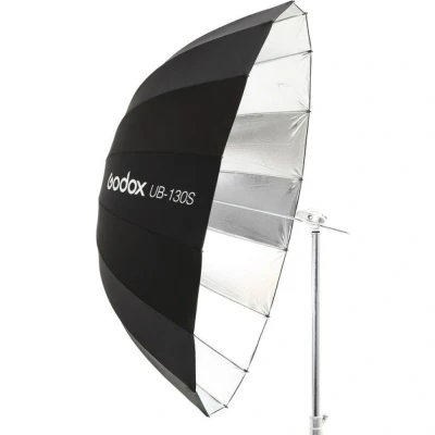 Afbeelding van Godox 130cm Parabolische Paraplu Zwart&amp;Zilver (Parabolische softbox), Softboxen + Reflectoren