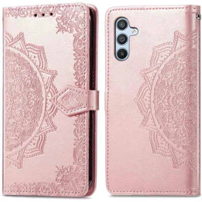 Afbeelding van imoshion Hoesje Geschikt voor Samsung Galaxy A26 Met Pasjeshouder Mandala Bookcase Rosé goud