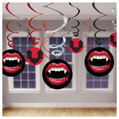 Afbeelding van Decoratie swirl Horror 12 delig