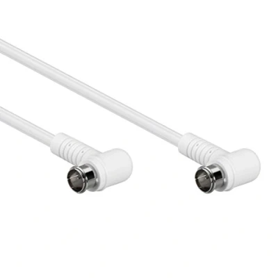 Afbeelding van F quick (m) coaxkabel / haaks wit 5 meter