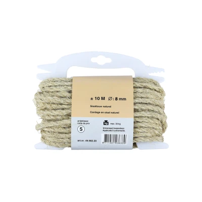 Afbeelding van Sisal Touw op Haspel 8 mm dik 10 m