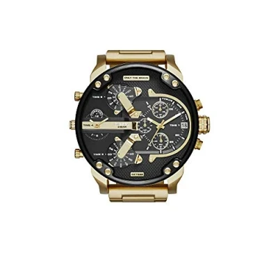 Afbeelding van Diesel Mr. Daddy Herenhorloge, multifunctioneel uurwerk met siliconen armband, roestvrij staal of leer, Sport