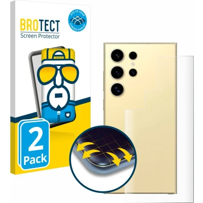 Afbeelding van BROTECT Screenprotector voor Samsung Galaxy S24 Ultra (Achterkant) Folie Beschermfolie transparant volledig dekking (2 Stuks)