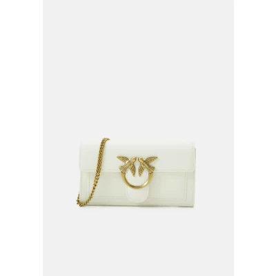 Afbeelding van Pinko LOVE One Wallet Vitello Portemonnee, Dames, Maat: Size, White
