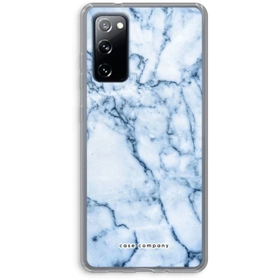 Afbeelding van Case Company® hoesje geschikt voor Samsung Galaxy S20 FE / 5G Blauw marmer Soft Cover Telefoonhoesje Bescherming aan alle Kanten en Schermrand