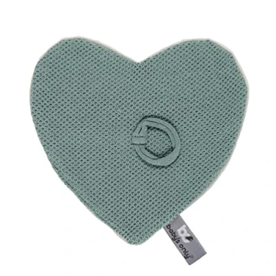 Afbeelding van Baby&#039;s Only Gebreid speendoekje Speenknuffel hartje Classic Stonegreen