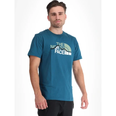 Afbeelding van The North Face M SS MOUNTAIN LINE TEE Heren Outdoorshirt MINERAL INK