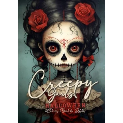 Afbeelding van Horror Coloring Books Creepy Girls Halloween Book for Adults