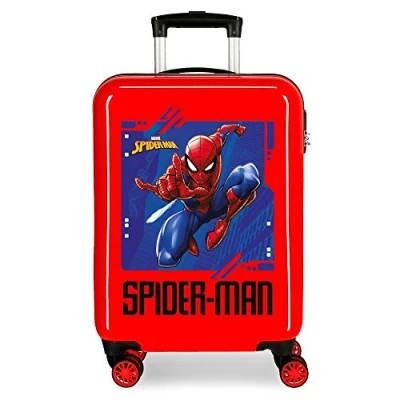 Afbeelding van Marvel Spirderman kinderkoffer 55 cm ABS 4 w red Hardside
