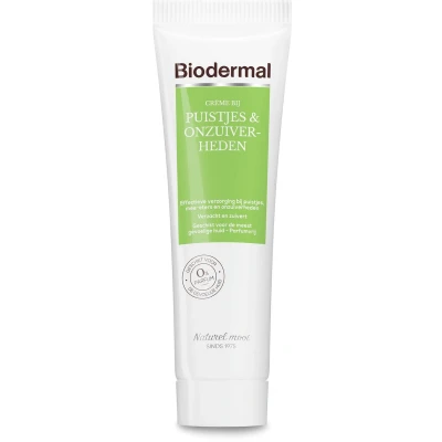 Afbeelding van Biodermal crème bij Puistjes en onzuiverheden Dagcrème 30ml