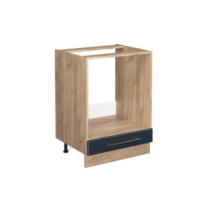 Afbeelding van Vicco Ovenombouwkast Fame Line, Donkerblauw hoogglans/Krachtige eik goud, 60 cm zonder werkblad