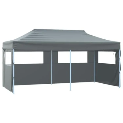 Afbeelding van vidaXL Partytent, inklapbaar, met 4 wanden, 3 x 6 m, staal, antraciet