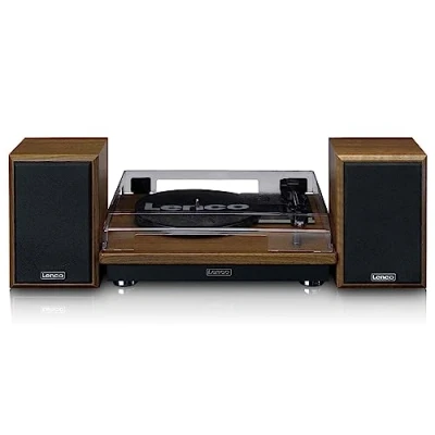 Afbeelding van Lenco LS 100WD Platenspeler met 2 externe speakers Hout Oak