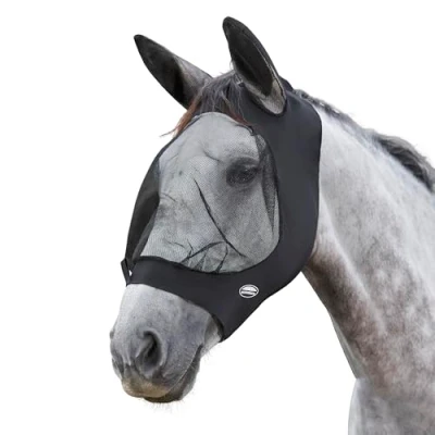 Afbeelding van Weatherbeeta Vliegenmasker Deluxe Stretch met Oren Zwart Mini