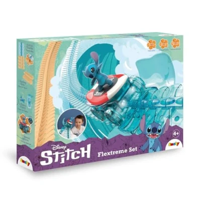 Afbeelding van Smoby Stitch FleXtreme 4 meter 40 autocircuit 184 flexibele en modulaire sporen + 1 voertuig lichteffecten batterijen inbegrepen 7600180927