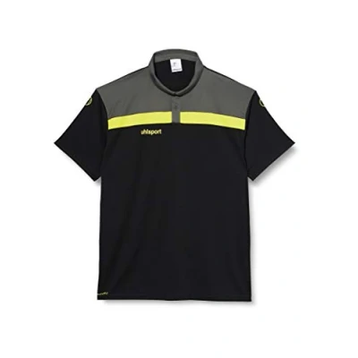Afbeelding van Uhlsport Offense 23 Polo Shirt Kind Zwart Antraciet Limoengeel Maat 140