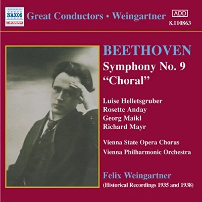 Afbeelding van Luise Helletsgruber, Vienna Philharmonic Orchestra, Felix Weingartner Beethoven: Symphony No.9 Choral (CD)