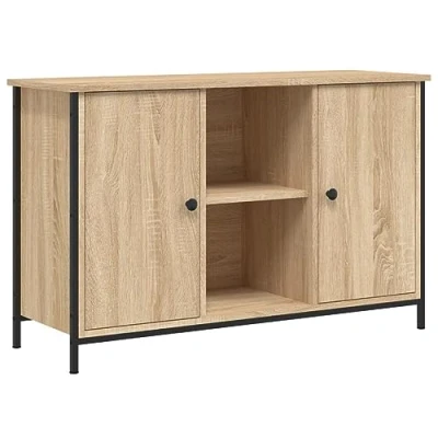 Afbeelding van Tv meubel 100x35x65 cm bewerkt hout sonoma eikenkleurig