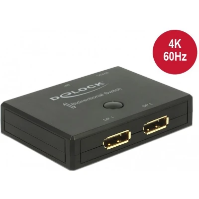 Afbeelding van DeLOCK DisplayPort 2 1 Switch bidirectional 4K 60 Hz
