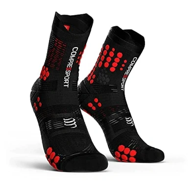 Afbeelding van Compressport ProRacing Socks v3 Trail sportsokken zwart/rood Unisex