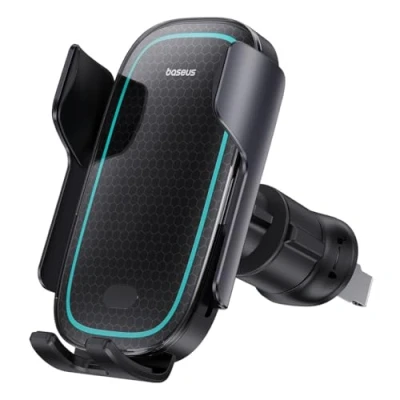 Afbeelding van Baseus MilkyWay Telefoon Ventilatierooster Draadloos Opladen 15W Zwart