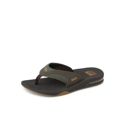 Afbeelding van Reef heren fanning teenslippers, Bruin Gum, 43 EU