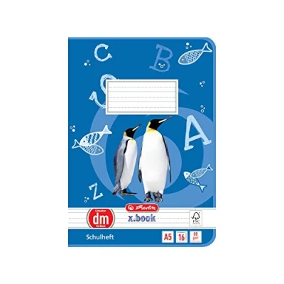 Afbeelding van Herlitz 3321502 Notitieboek, A5/16, gelinieerd, FSC gemengd, 10 stuks