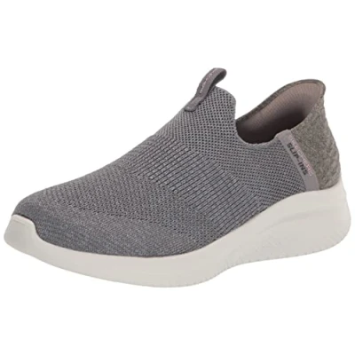 Afbeelding van Skechers Ultra Flex 3.0 Smooth Step Sneakers voor dames, grijs.
