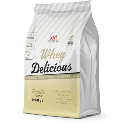 Afbeelding van XXL Nutrition Whey Delicious Vanille Wei Eiwitpoeder met BCAA &amp; Glutamine, Proteïne poeder, Eiwit shake, Protein 2500 gram