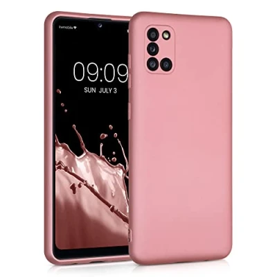 Afbeelding van kwmobile telefoonhoesje geschikt voor Samsung Galaxy A31 Hoesje smartphone Back cover in metallic roségoud