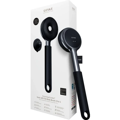 Afbeelding van GESKE led Sonic Full Body Brush 9 in 1 Intensieve reinigings en exfoliërende borstel met SmartSonic Pulsaties Dieptereiniging deskundige massage Maakt ruwe huid glad