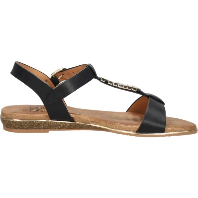 Afbeelding van SUB55 PLAT Sandalen, Dames, Maat: 38, Zwart Leer