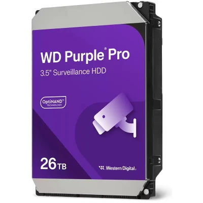 Afbeelding van WD Purple Pro WD260PURP Vaste schijf 26 TB bewaking, slimme video intern 3.5&quot; SATA 6Gb/s 7200 tpm buffer: 512 MB