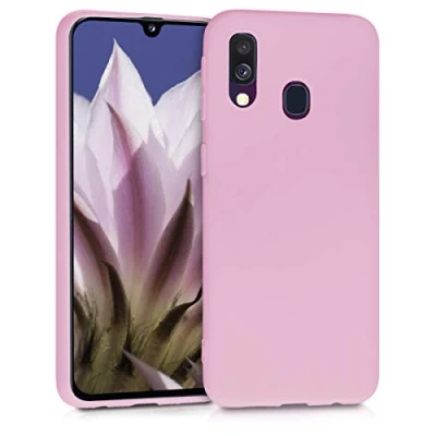 Afbeelding van kwmobile telefoonhoesje geschikt voor Samsung Galaxy A40 Hoesje smartphone Back cover in mat oudroze