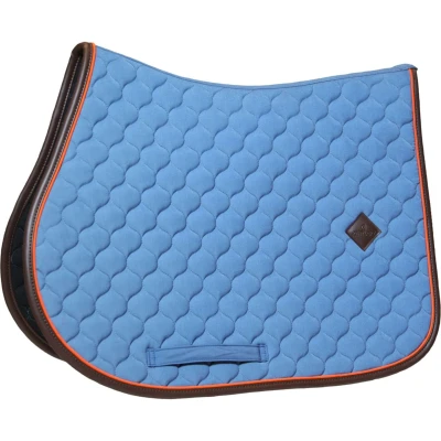 Afbeelding van Zadeldoek onion quilt leer neon jumping blauw FULL