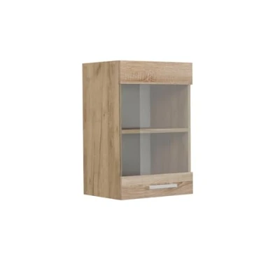 Afbeelding van Vicco Glazen keukenkast R Line, Sonoma/Krachtige eik goud, 40 cm