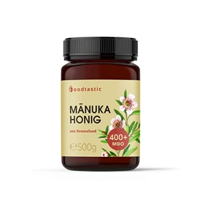 Afbeelding van Foodtastic Manuka honing MGO 400+ 500 g, gecertificeerd uit Nieuw Zeeland, Honey in het laboratorium