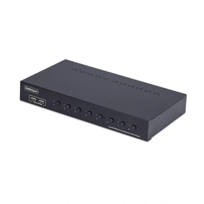 Afbeelding van StarTech.com 8 Port DisplayPort KVM Switch w/1U Rack Mount Kit, 4K 60Hz schakelaar x port(s) 1 lokale gebruiker desktop TAA Compliant