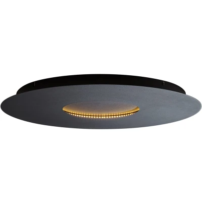 Afbeelding van QAZQA morning Moderne LED Plafondlamp 1 lichts Ø 60 cm Zwart Woonkamer Slaapkamer Keuken