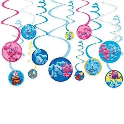 Afbeelding van Amscan Blue&#039;s Clues Hangdecoratie (6 stuks)