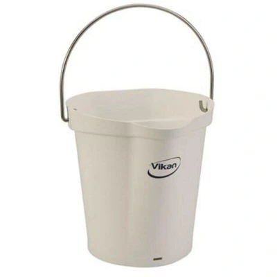 Afbeelding van Vikan Emmers En Deksels 6 Liter Emmer Van Polypropyleen Roestvrij Staal 260x270x258mm Wit