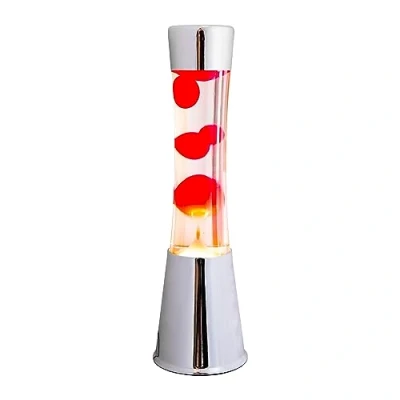 Afbeelding van Lavalamp Zilver Met Rode Lava