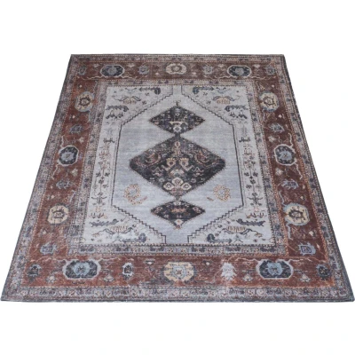 Afbeelding van Veer Carpets Vloerkleed Karaca Antraciet/Brown 09 160 x 230 cm