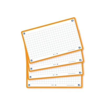 Afbeelding van Oxford Flash 2.0 80 Bristol flits kaarten, 7,5 x 12,5 cm, kleine ruitjes, oranje