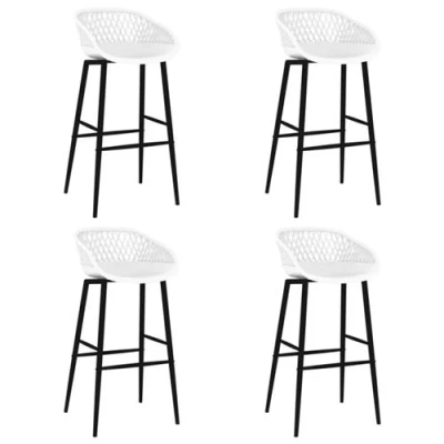 Afbeelding van Barstoelen 4 st wit