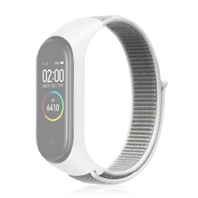 Afbeelding van Nylon Geweven Bandje Xiaomi Mi Band 3 / 4 5 6 7 Wit