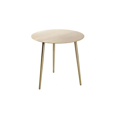 Image de Table basse ronde VERA en métal dorée 45cm