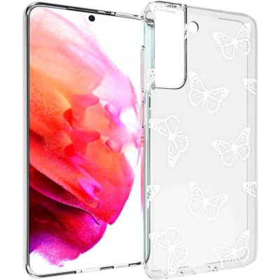 Afbeelding van iMoshion Hoesje Geschikt voor Samsung Galaxy S21 FE Siliconen EasyGrip Backcover Grijs