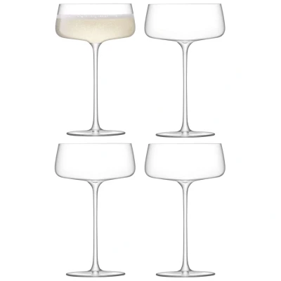 Afbeelding van L.S.A. Metropolitan Champagneglas 300 ml Set van 4 Stuks Transparent / Glass