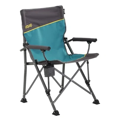 Afbeelding van Uquip Roxy campingstoel met flessenhouder draagkracht 120 kg blauw